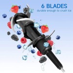 Pisau Bawah dengan 6 Pisau untuk Blender Juicer Extractor Suku Cadang Pengganti Kompatibel dengan BL66OC BL740 BL642 BL500C